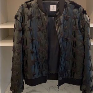 Black star pleather jacket never worn so cute!